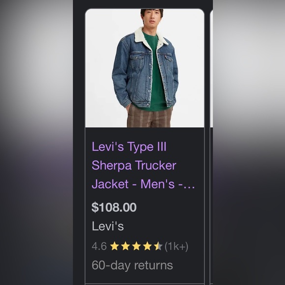 Levi’s Jean Jacket With Fur Lining - Picture 5 of 8